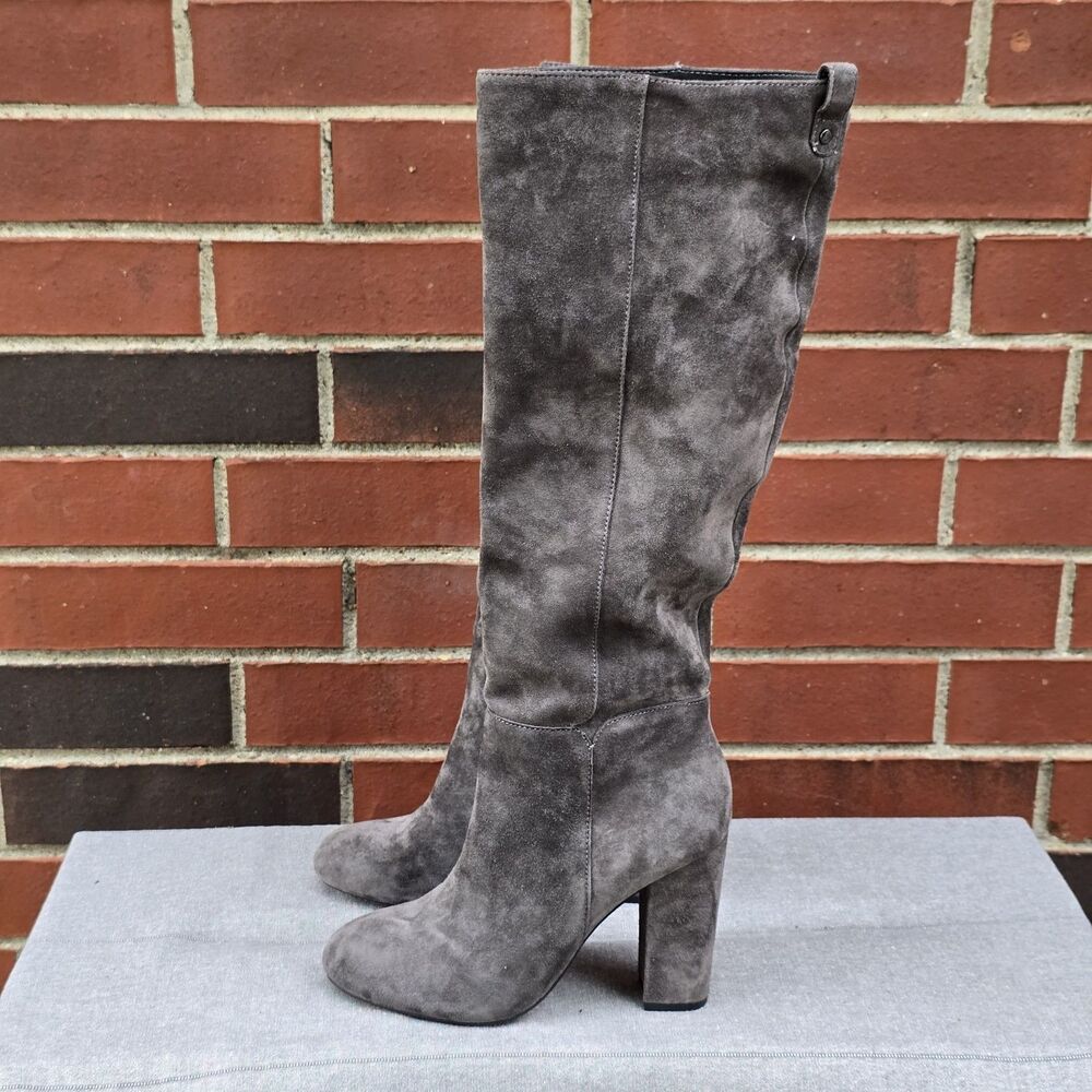Steven by Steve Madden TILA Suede Mid Calf Boots Gray Size 7M
